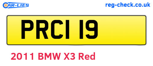 PRC119 are the vehicle registration plates.