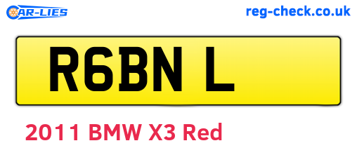 R6BNL are the vehicle registration plates.