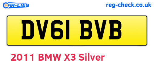 DV61BVB are the vehicle registration plates.