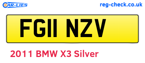 FG11NZV are the vehicle registration plates.