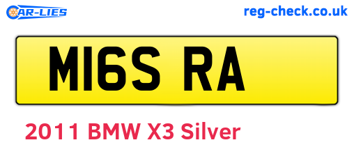 M16SRA are the vehicle registration plates.
