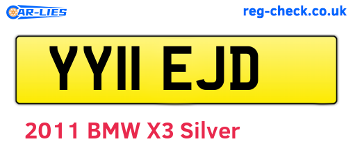 YY11EJD are the vehicle registration plates.