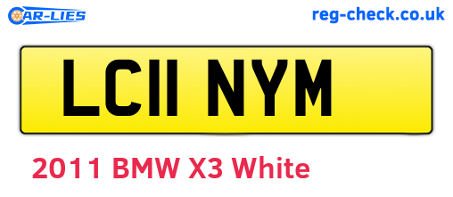 LC11NYM are the vehicle registration plates.