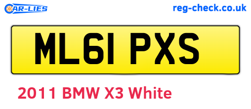 ML61PXS are the vehicle registration plates.