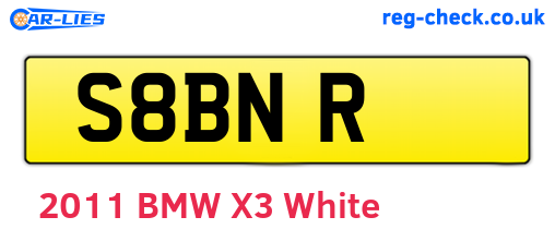 S8BNR are the vehicle registration plates.