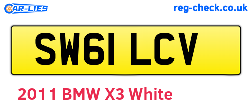 SW61LCV are the vehicle registration plates.