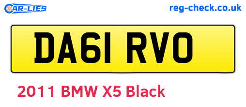 DA61RVO are the vehicle registration plates.