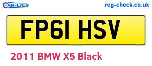 FP61HSV are the vehicle registration plates.