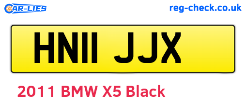 HN11JJX are the vehicle registration plates.