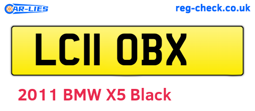 LC11OBX are the vehicle registration plates.