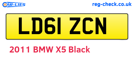 LD61ZCN are the vehicle registration plates.