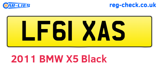 LF61XAS are the vehicle registration plates.