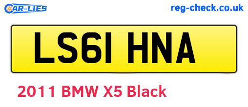 LS61HNA are the vehicle registration plates.