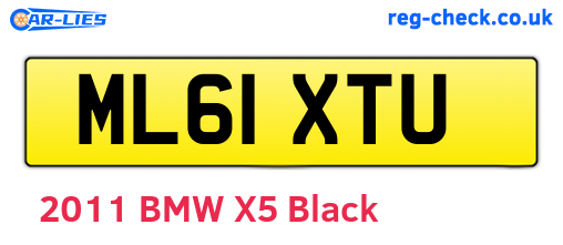 ML61XTU are the vehicle registration plates.