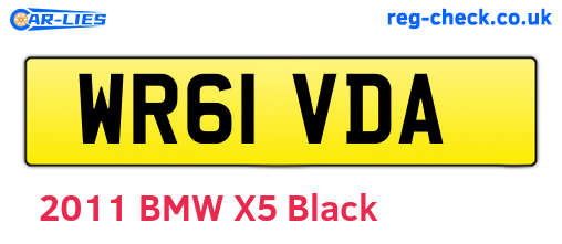 WR61VDA are the vehicle registration plates.