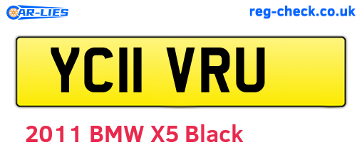 YC11VRU are the vehicle registration plates.