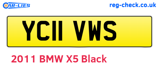 YC11VWS are the vehicle registration plates.