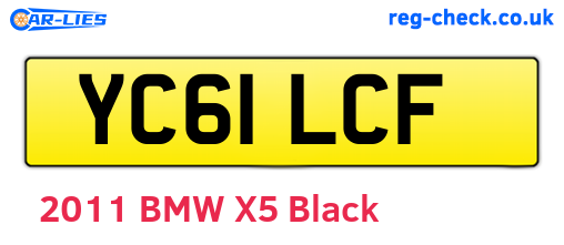 YC61LCF are the vehicle registration plates.