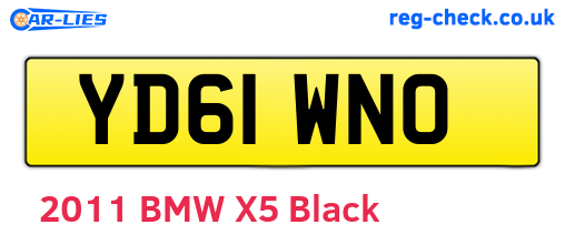 YD61WNO are the vehicle registration plates.