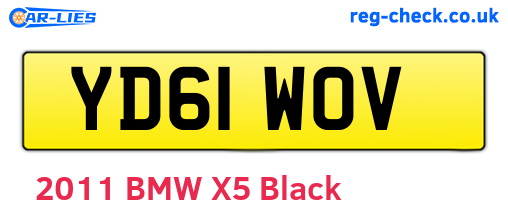 YD61WOV are the vehicle registration plates.