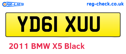 YD61XUU are the vehicle registration plates.