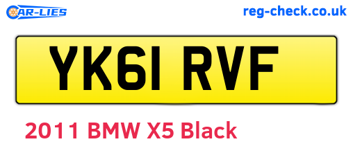 YK61RVF are the vehicle registration plates.
