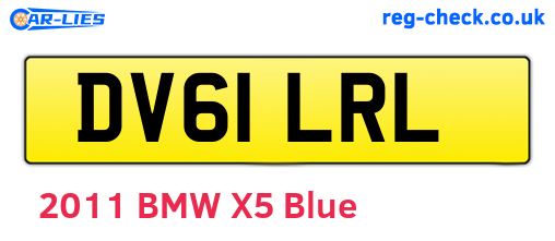DV61LRL are the vehicle registration plates.