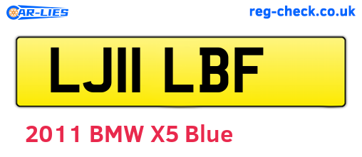 LJ11LBF are the vehicle registration plates.