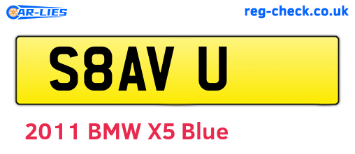 S8AVU are the vehicle registration plates.