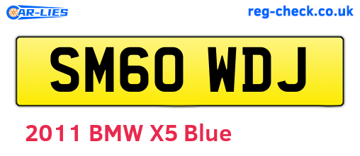 SM60WDJ are the vehicle registration plates.