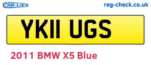 YK11UGS are the vehicle registration plates.