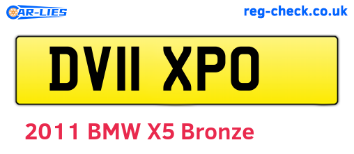 DV11XPO are the vehicle registration plates.