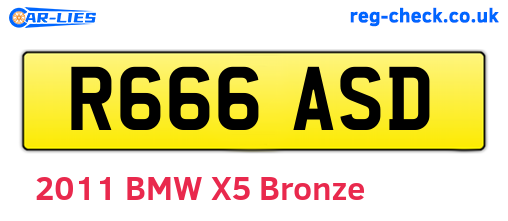 R666ASD are the vehicle registration plates.