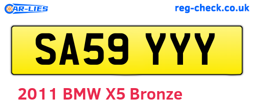 SA59YYY are the vehicle registration plates.