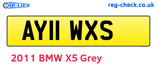 AY11WXS are the vehicle registration plates.