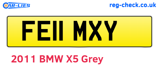 FE11MXY are the vehicle registration plates.