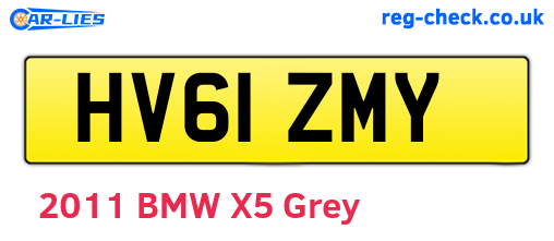 HV61ZMY are the vehicle registration plates.
