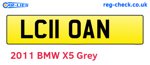 LC11OAN are the vehicle registration plates.