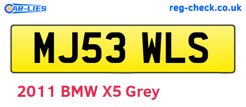 MJ53WLS are the vehicle registration plates.