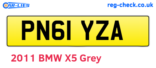 PN61YZA are the vehicle registration plates.