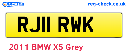 RJ11RWK are the vehicle registration plates.