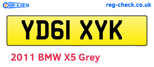 YD61XYK are the vehicle registration plates.