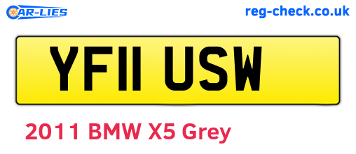 YF11USW are the vehicle registration plates.