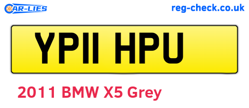 YP11HPU are the vehicle registration plates.