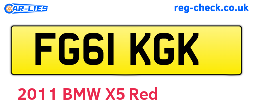 FG61KGK are the vehicle registration plates.