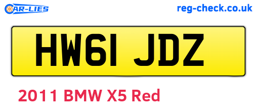 HW61JDZ are the vehicle registration plates.