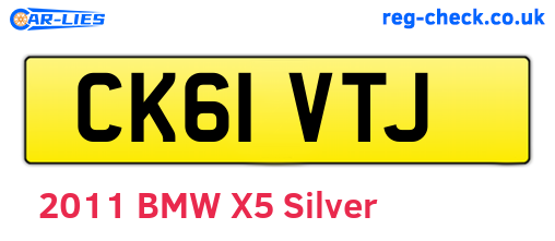 CK61VTJ are the vehicle registration plates.