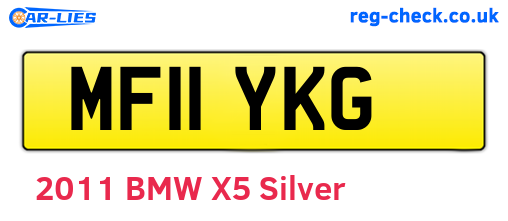 MF11YKG are the vehicle registration plates.