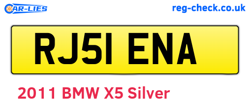 RJ51ENA are the vehicle registration plates.