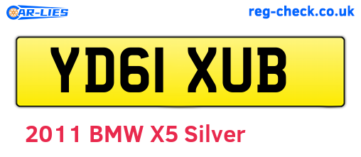 YD61XUB are the vehicle registration plates.
